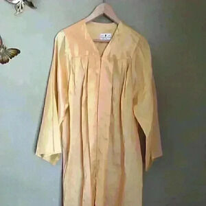 VTG Jostens unisex Vintage Yellow Gold Graduation Gown labeled size 56